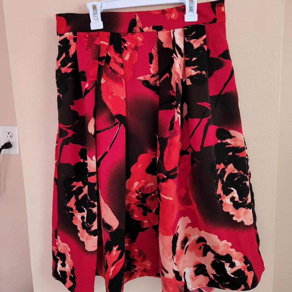 Floral A-line Skirt